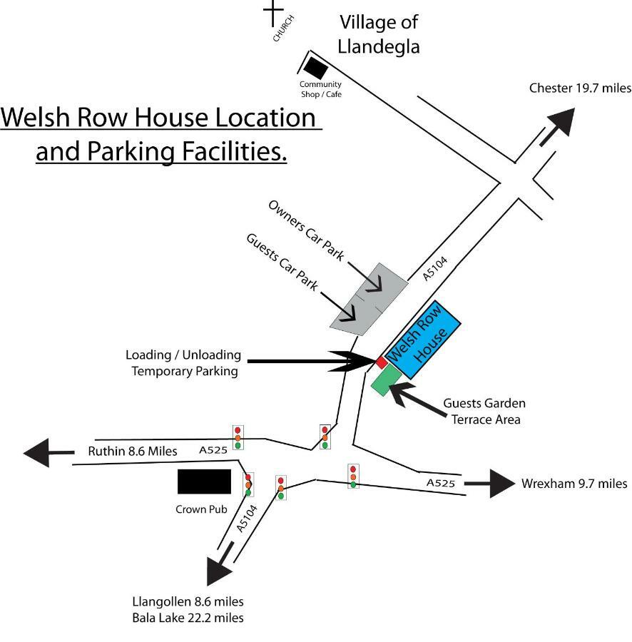 Welsh Row House Leilighet Llandegla Eksteriør bilde